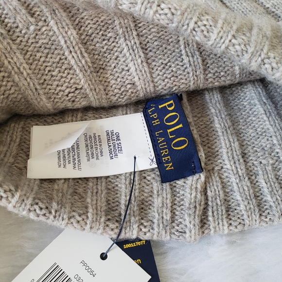 Polo Ralph Lauren Unisex Merino Cuffed Beanie Hat - Picture 8 of 10